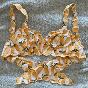 Farm Rio - Peppers Print Linen Crop Top